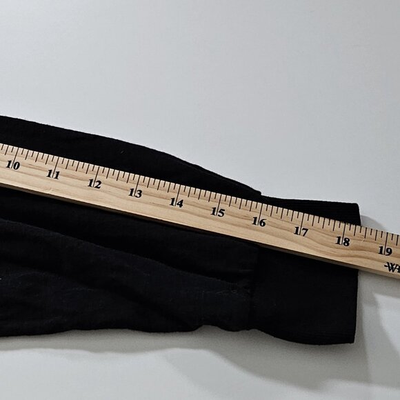 Top Womens L Lot of 2 Nick & Mo Torrid Black Ivory LS Stretch Knit Ruffles Goth - Picture 6 of 16